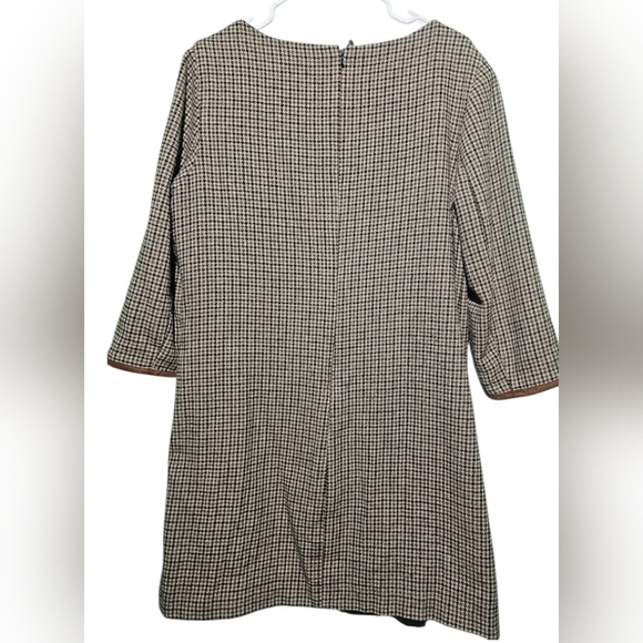 Preston & York Womens Houndstooth Dress Size 12 EUC 23 PTP - Picture 2 of 3
